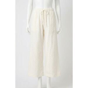 NEW Z SUPPLY romi knit eyelet pants in white